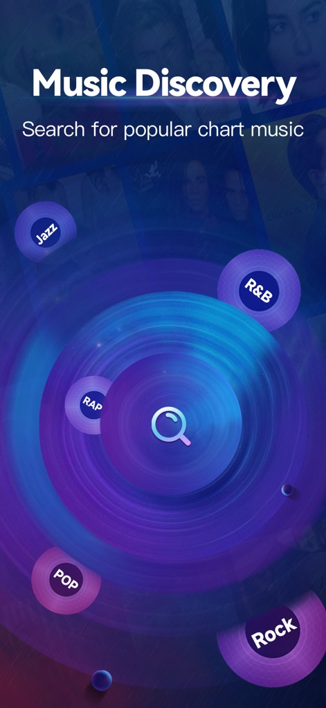MP3 Converter - Audio Trimmer - The app offers extensive music discovery, allowing exploration of various genres like Pop and R&B, easily accessible through the central search function.