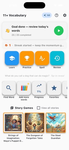11+ Vocabulary screenshot