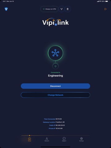 Vipilink iPad screenshot