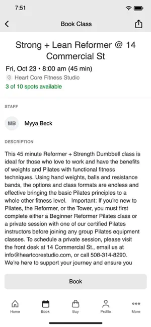 Heart Core Pilates Fitness screenshot 3