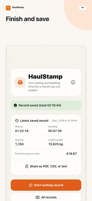 HaulStamp screenshot 4