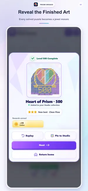 Prism Mosaic: Gem Sorting screenshot 1