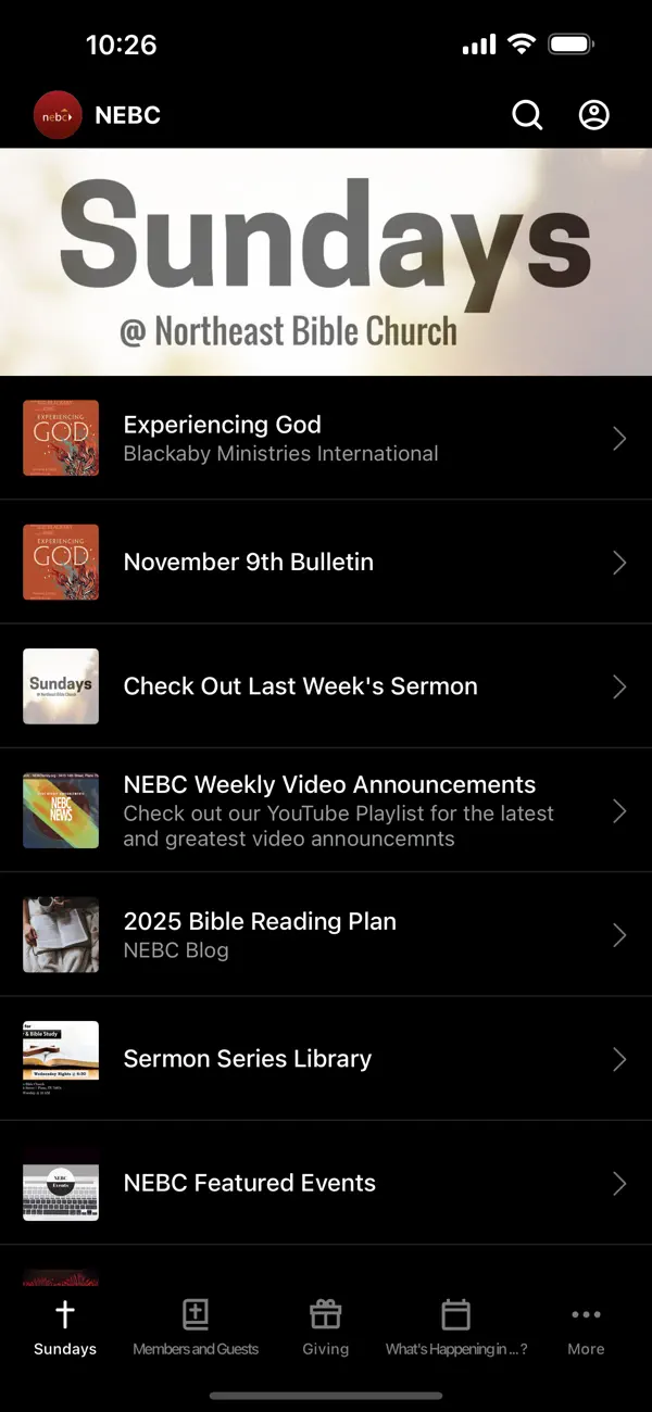 Screenshot #1 pour Northeast Bible Church