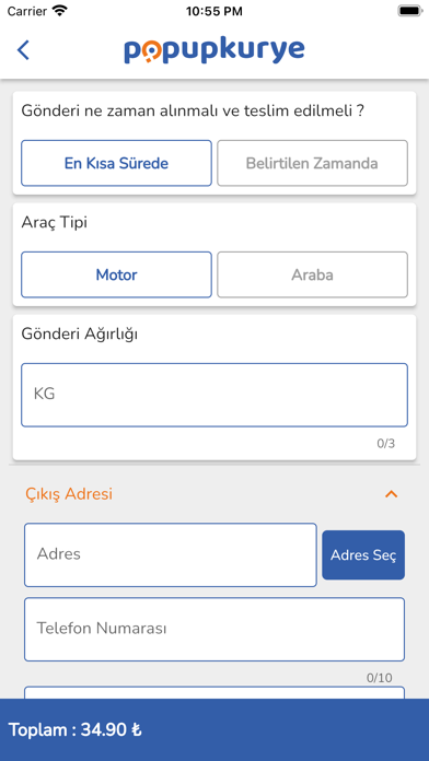 Popupkurye - Hızlı Teslimat Screenshot
