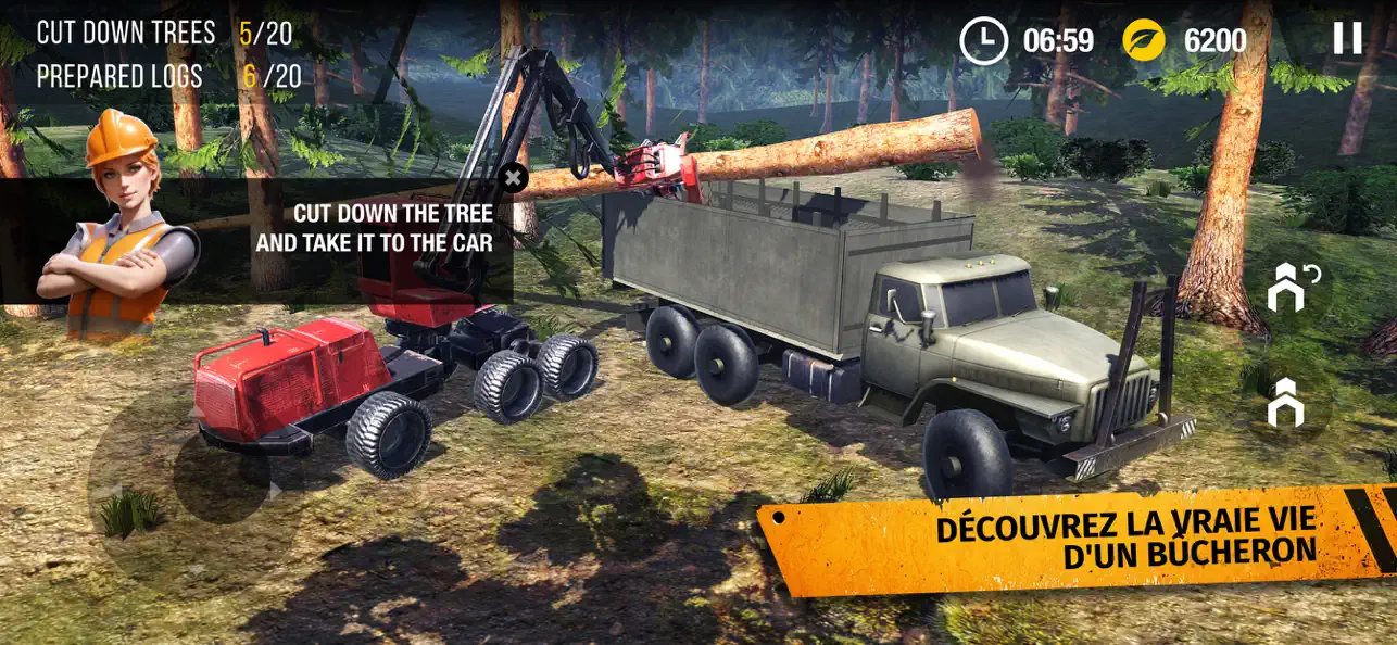 Screenshot #1 pour Tracteur Bucheron De Bois 3D