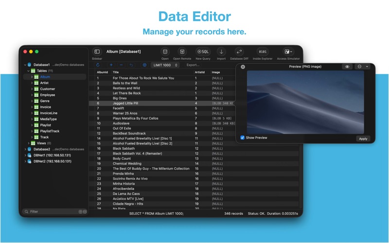 Screenshot #1 pour SQLiteFlow - SQLite Editor