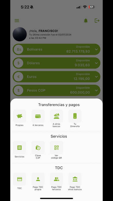 Banco Plaza App Screenshot
