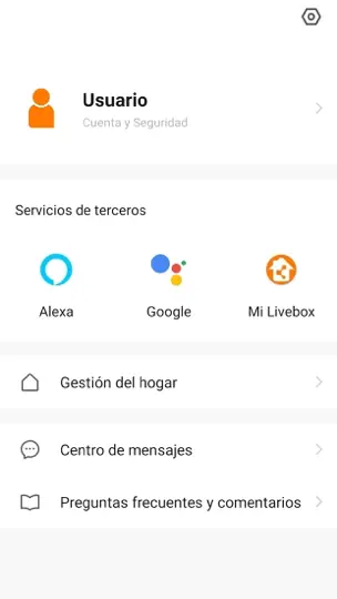 Captura de pantalla de Orange Smart Home ES en iPhone 5