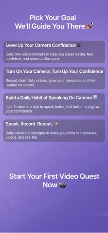 Talk To Cam: Confidence App screenshot