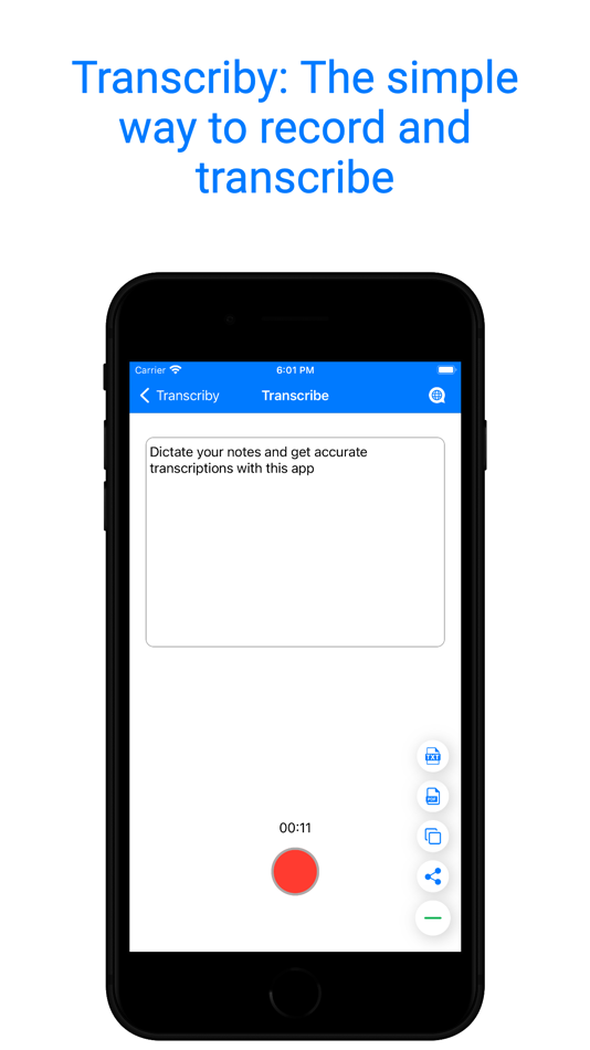 #1. Transcriby - Dictation to text (iOS) 由: Carolina Coronado