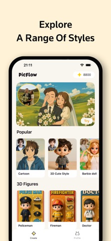 PicFlow - AI Photo Editor iPhone screenshot