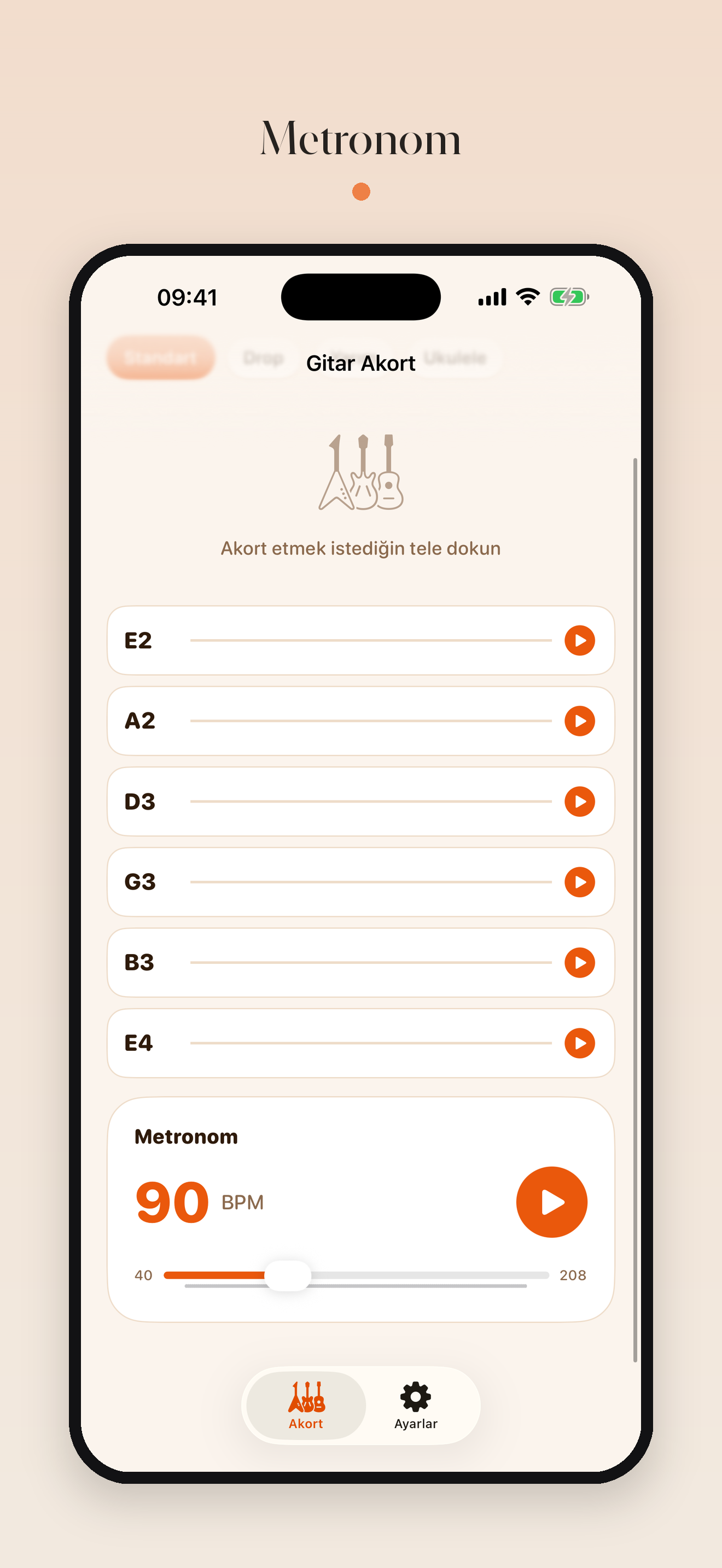 Akort: Gitar Tuner & Metronom screenshot 3