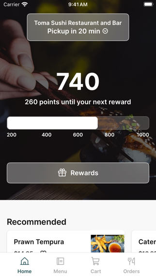 Toma Sushi Restaurant and Bar iPhone screenshot 1 - Food & Drink app