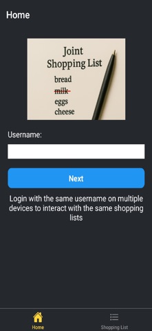 JointShoppingList iPhone screenshot