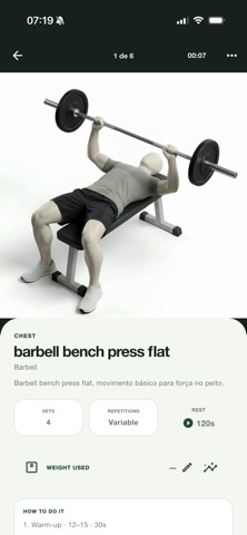 TreinaFit iPhone screenshot