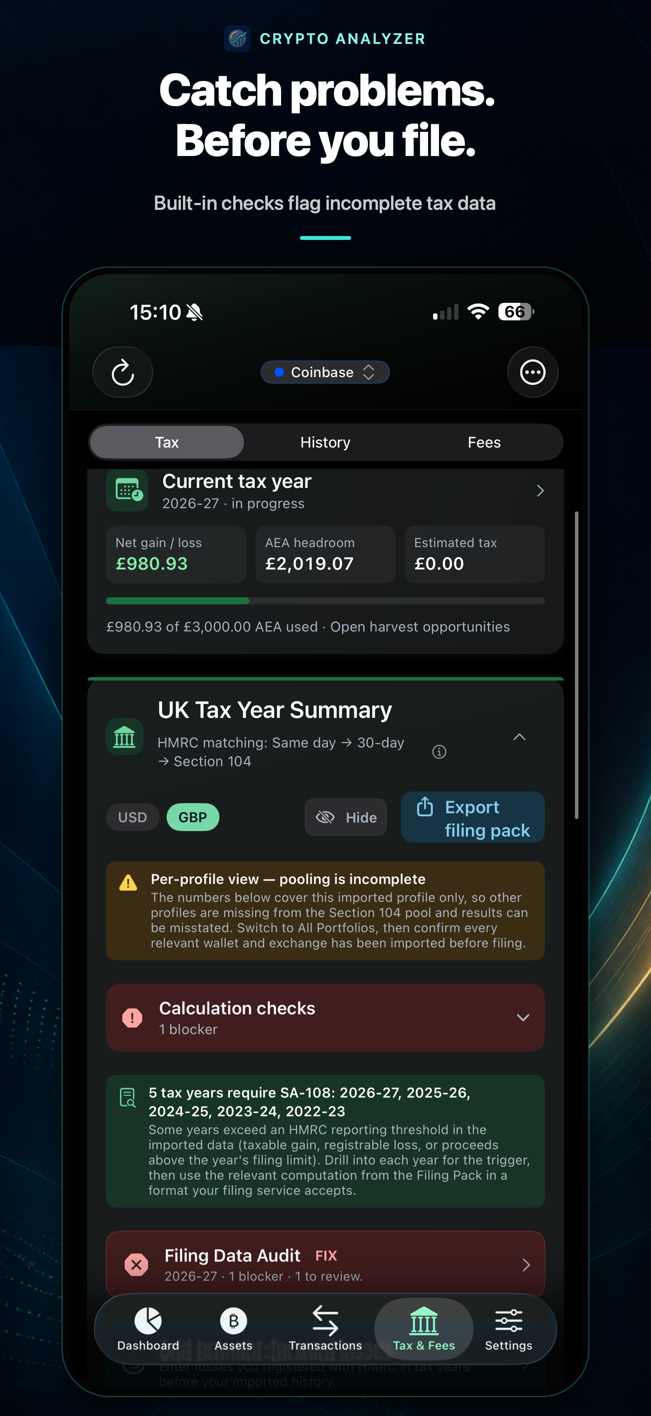 Crypto Analyzer: UK Tax screenshot 3