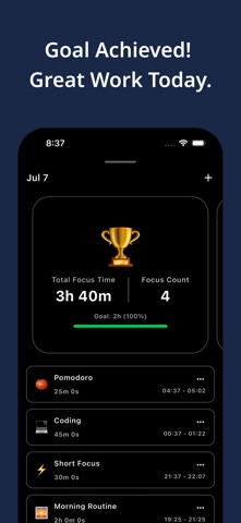 TodoTimer: Pomodoro Focus ADHD screenshot