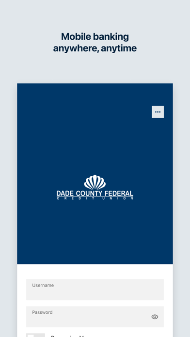 DCFCU Mobile app screenshot