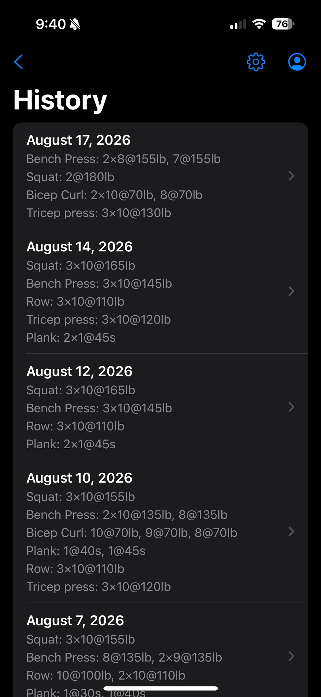 Screenshot 3 of Simple Workout Minder