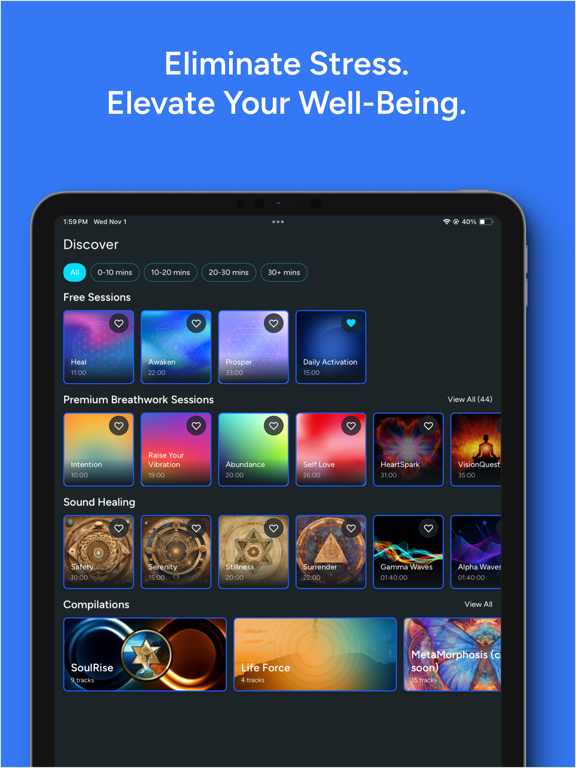 Beats and Breath iPad screenshot 5 - Health & Fitness app