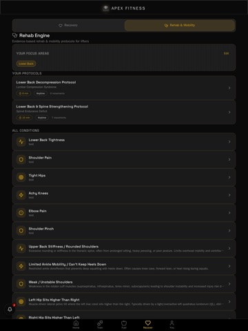 Apex Fitness: AI Gym Trainer iPad screenshot