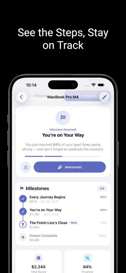 Screenshot 5 di 6 di Dreams - Your Goals, Funded