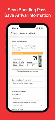 Thai TDAC Arrival Card Helper iPhone screenshot