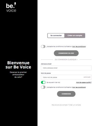 Be Voice iPad screenshot