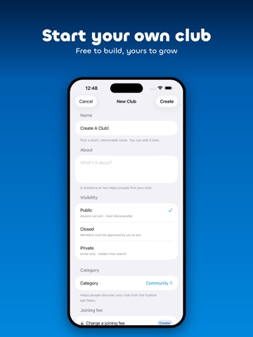Fan Clubs: Community Platform iPad screenshot