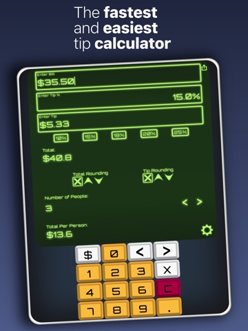 Tip Calculator 2025 iPad screenshot
