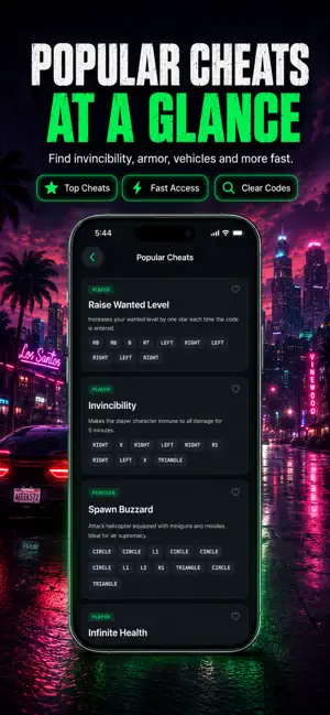All Cheat Codes for GTA Games screenshot 4