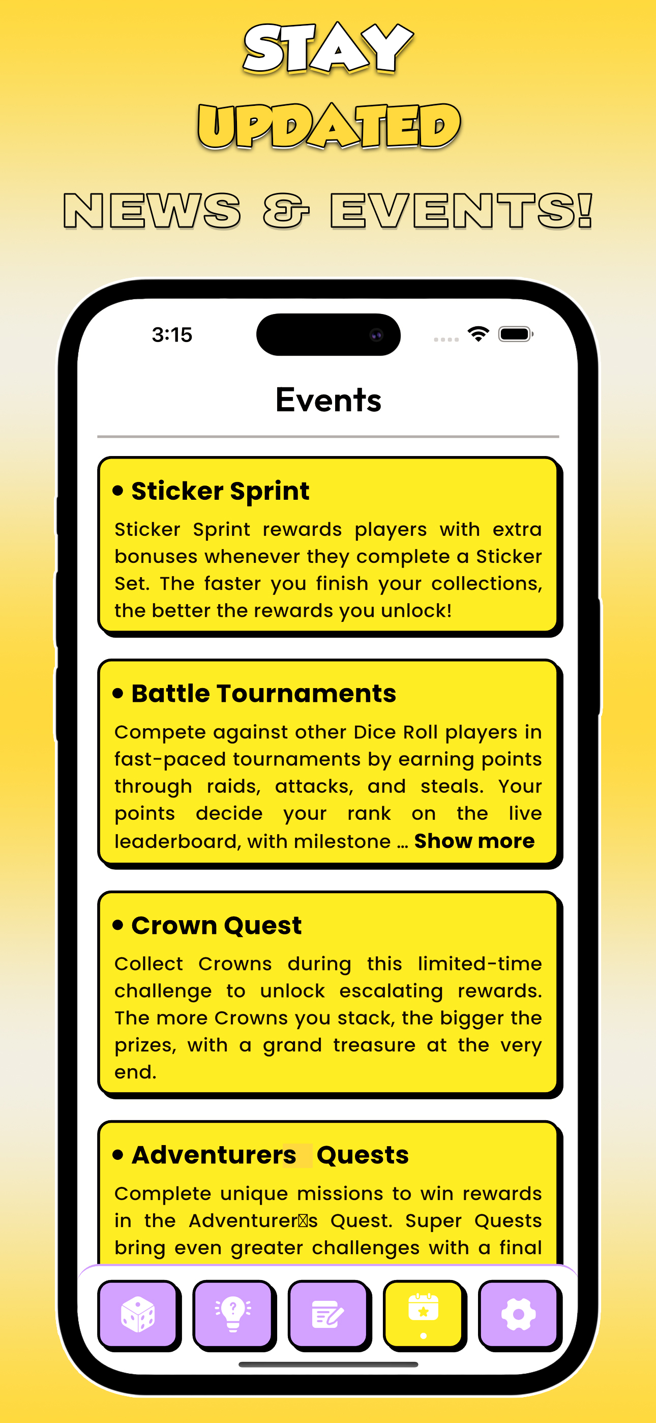 Daily Dice Rolls Rewards Links