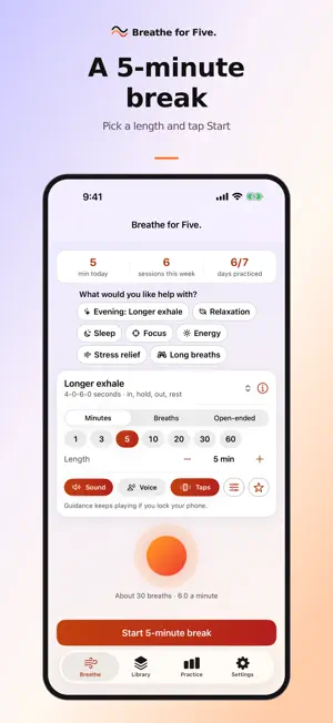 Breathe for Five. screenshot 1