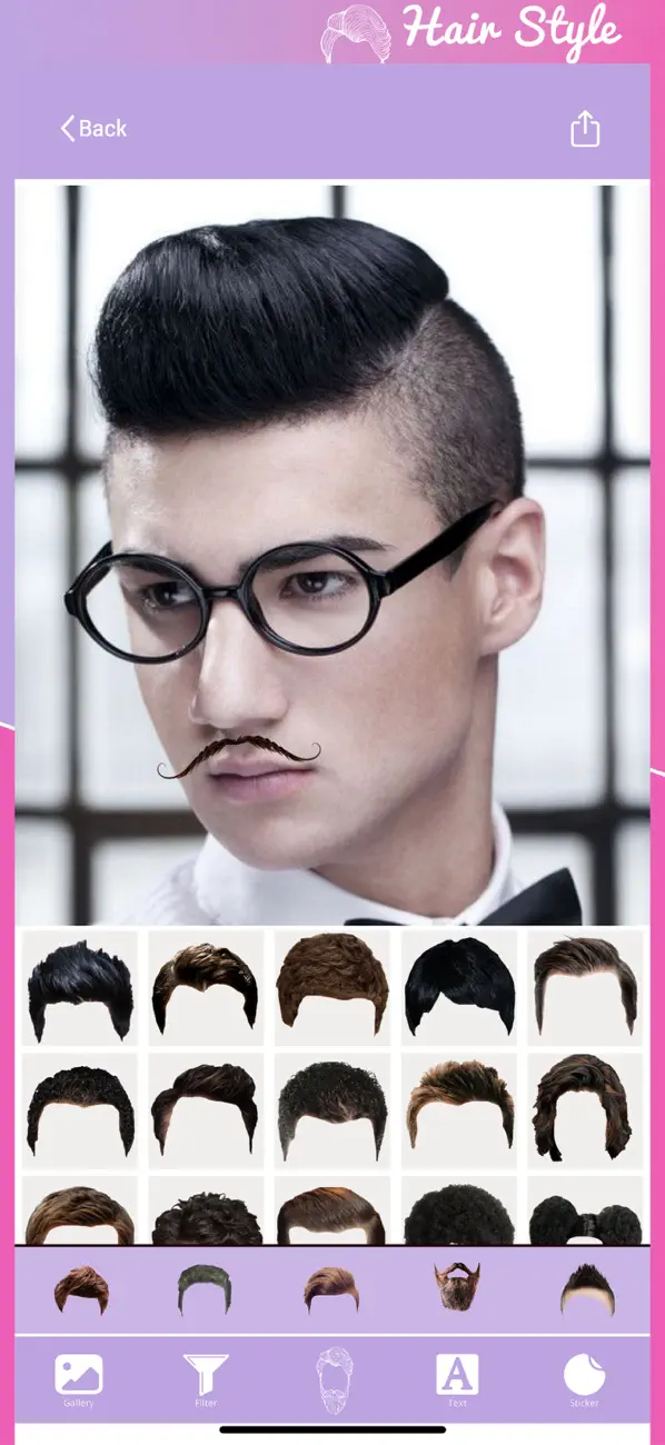 Screenshot #1 pour Hair Style Cam: Haircuts Salon