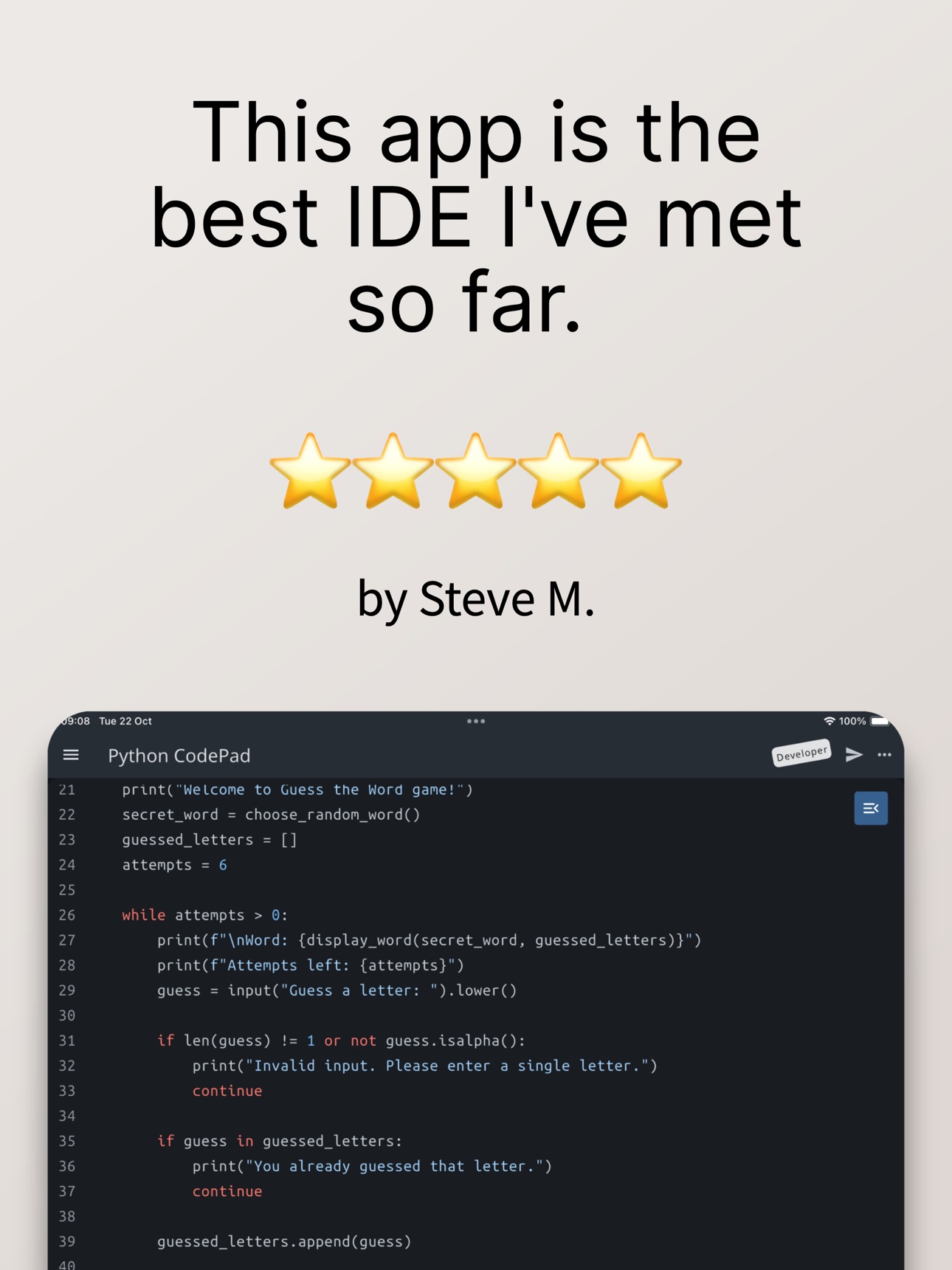 Python Coding Editor & IDE App screenshot 2