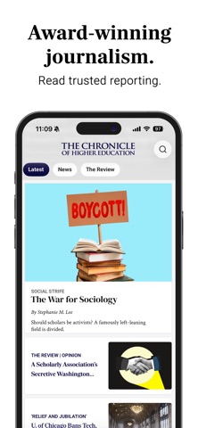 Chronicle of Higher Education app screenshot