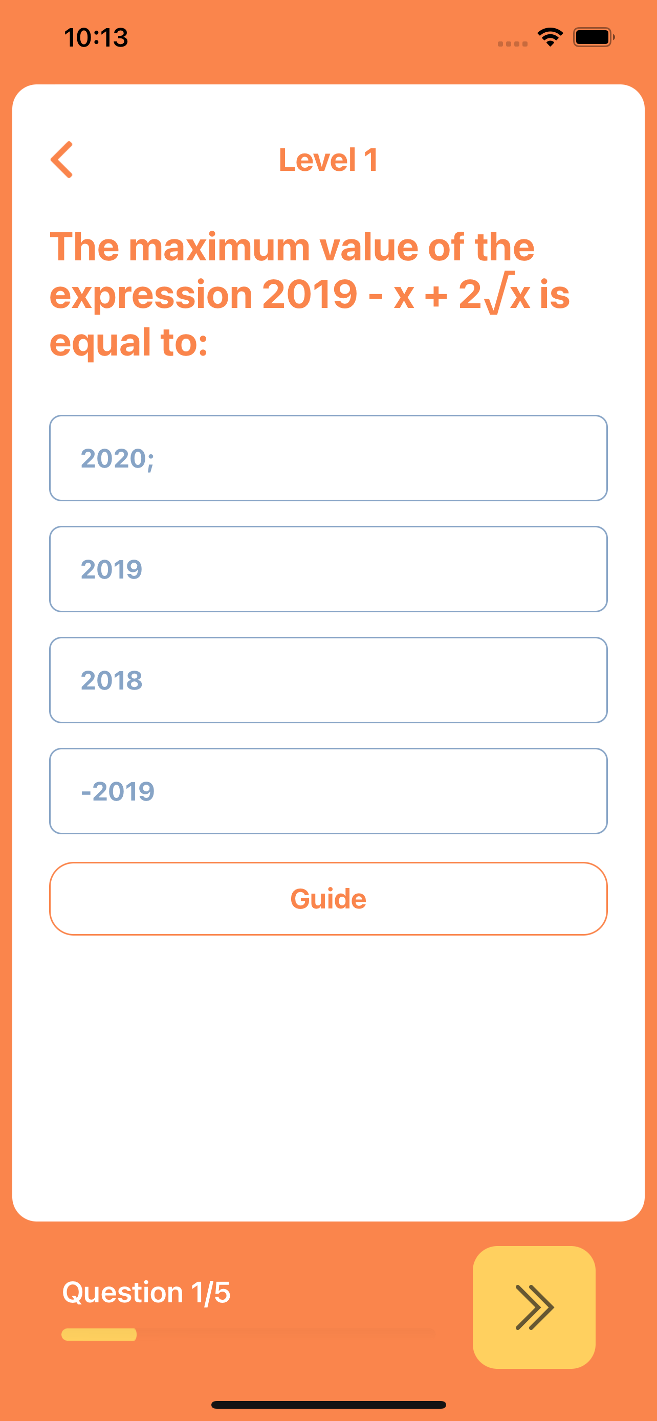 Algebra Practice