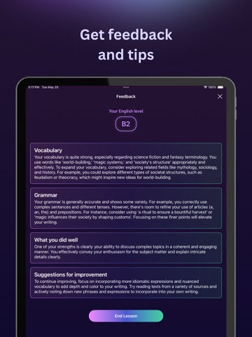 VocaTalk: Practice English iPad screenshot