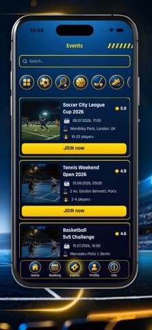 SportNest Football Fields iPhone screenshot
