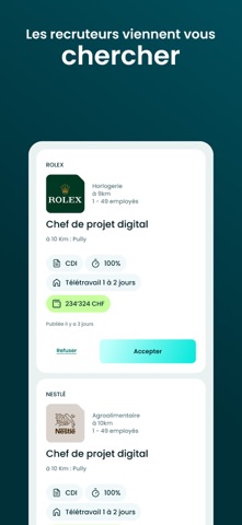 Licorn - Emplois en Suisse iPhone screenshot 2