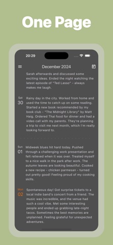 One Page: Simple Diary Screenshot 3 of 3