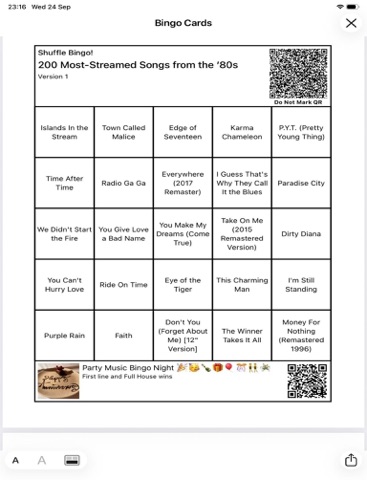 Shuffle Music Bingo - Game screenshot 8