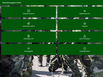 Hemvärnsappen iPad screenshot 1