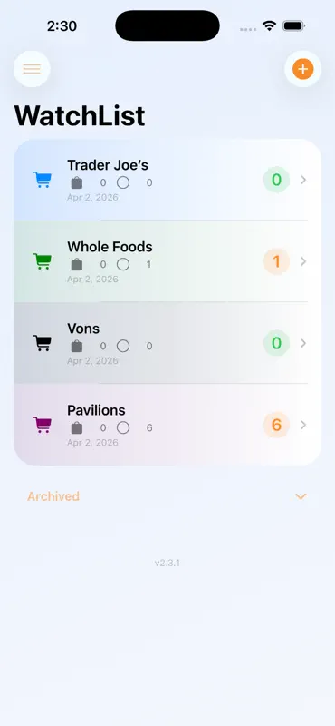 Watchlist+Shopping screenshot 1 of 7