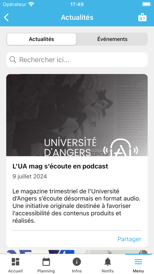 #1. UnivAngers (iOS) 由: Universite d'Angers
