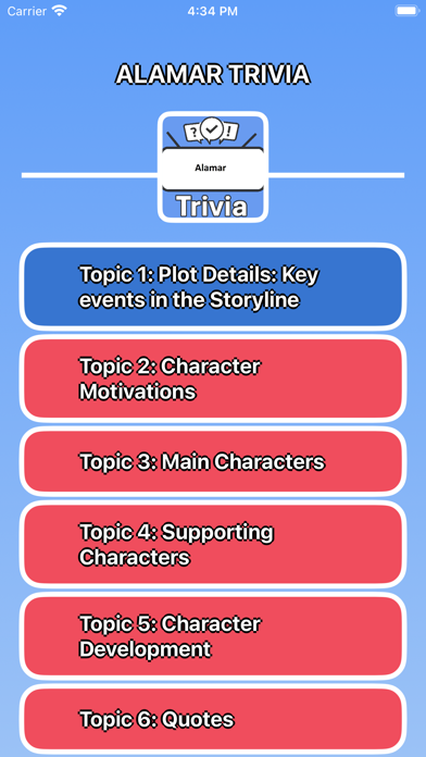 Screenshot #1 pour Alamar Trivia