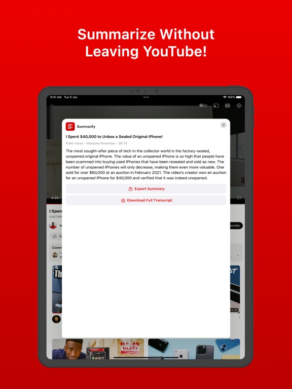 Screenshot #4 pour Summarify: AI For YouTube