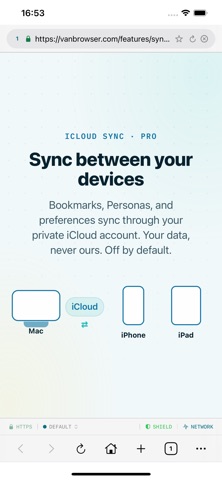 VanBrowser: Private Browser iPhone screenshot