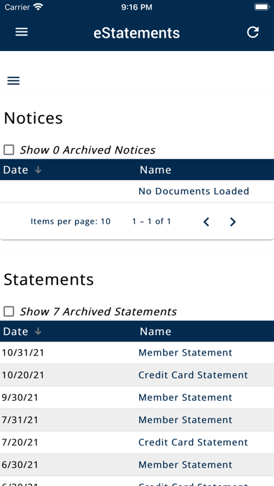 Sno Falls Credit Union Screenshot