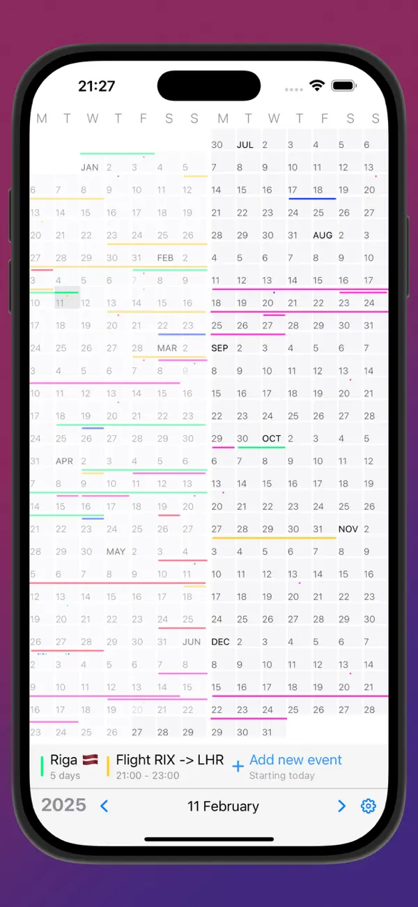 Timescape: Year Planner Screenshot 1